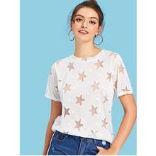 Blouse _3185 # 2020 Europe and five-pointed star