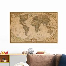 Kraft Paper Antique World Map Vintage Style Wall Poster