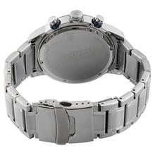 90086KM01 Blue Dial Chronograph Watch For Men- Silver