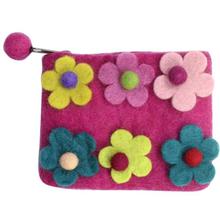Pink Flower Patched Wallet For Women