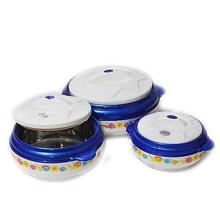 Insulated large  3 piece hot pot set (color assorted)