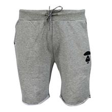 Grey Cotton Plain Shorts For Men