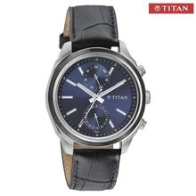 1733KL01 Blue Dial Analog, Chronograph Watch For Men- Black