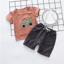 Baby Boy Clothes Set 2018 Summer Cartoon Car Suit For A