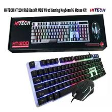 Gaming RGB Backlight Keyboard & Mouse Combo Power By Hitech