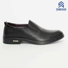 Shikhar Black Slip On Formal Leather Shoes for Men - 11125