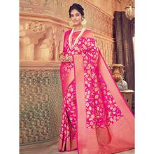 Stylee Lifestyle Magenta Banarasi Silk Jacquard Saree - 1859