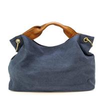 Ampersand Steel Blue Magnet Buttoned Handbag For Women - 922