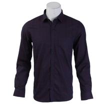 Turtle Dark Purple Checkered Full Sleeve Formal Shirt For Men (4003) + 6 Pairs of Happy Feat Socks