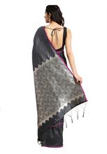 Stylee Lifestyle Grey Banarasi Silk Jacquard Saree - 2120