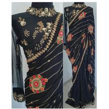 Georgette Embroidered Saree