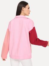 Colorblock Single Breasted Denim Jacket