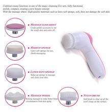 5 in 1 Beauty Care Massager Electric Facial Hand Foot Skin Cleansing Brush Pore Cleaner - Face Massager