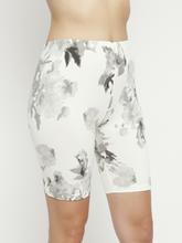 Clovia Mid Waist Floral Print Cycling Shorts with Inner Elastic in White - Cotton