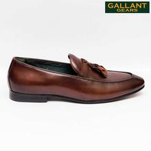 Kapadaa: Gallant Gears Coffee Slip on Formal Leather Shoes For Men – (139-A30)