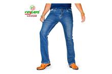 Virjeans Mid Rise Medium Wash Bootcut Jeans Pant Dark Blue-(VJC 692)