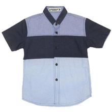 Sky Blue/Navy Half Sleeves Shirt For Boys