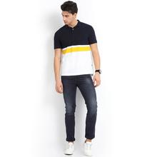 Indian Terrain Striped Regular Fit Polo T-shirts – Yellow