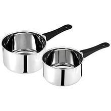 Amazon Brand - Solimo 2-Piece Stainless Steel Sauce Pan Set