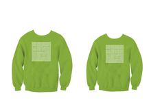 Wosa - Round Neck Fear less Green Print Couple Matching Sweatshirt