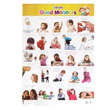 Learn Good Manners & Table Manners Educational Wall Chart Poster