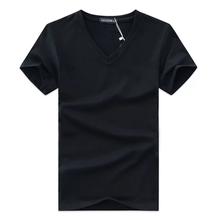 Black V Neck half sleve T-shirt