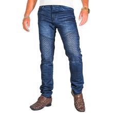 Virjeans Stretchy Ripped Design Biker Denim / Jeans Pant (VJC 711) Washed Blue