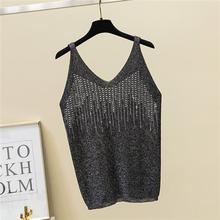 2019 Sexy girls V Neck  Tank tops  Women  Sleeveless Vest