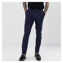 Hifashion- Unisex Lining Stretchable Casual Cotton Pant-Navy Blue