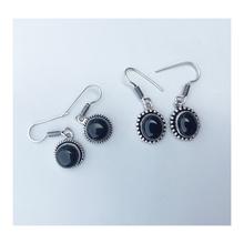 Black Stone Stud Design Earrings For Women