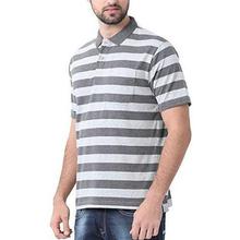 Classic Polo Striped Grey Casual T-shirt