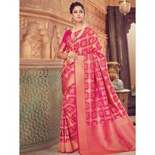 Stylee Lifestyle Magenta Banarasi Silk Jacquard Saree - 2298