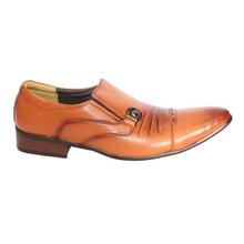 Mahogany Brown Slip-On Formal Shoes For Men