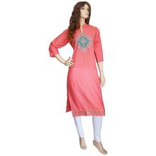 Pink Cotton Kurti for Women