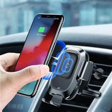 BASEUS In-car Air Vent Phone Holder Vehicle Bracket Intelligent Sensor Wireless Phone Charger - Black