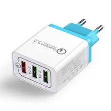 Universal 18 W USB Quick charge 3.0 5V 3A for Iphone 7 8  EU US Plug Mobile Phone Fast charger charging for Samsug s8 s9 Huawei