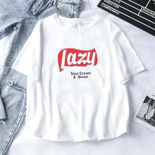 2019 Fashion Cool Print Female T-shirt White Cotton Women