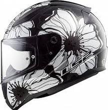 LS2 Rapid Poppies Full Face Helmet (Matte Black White)