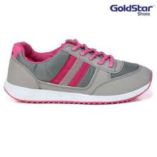 Goldstar Grey/Pink Regular Sports Shoes For Women (039)