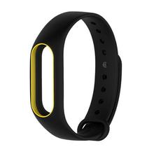 MiBand 2 Silicone Wrist Strap Bracelet Double Color Replacement watchband for Original Xiaomi Mi band 2 Wristbands belt Rubber