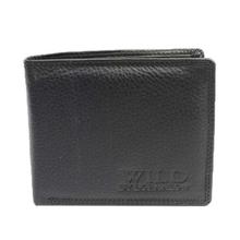 Black Genuine Leather Bi-Fold Wallet For Men