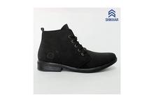Shikhar Shoes 421 Leather Casual Boot For Men- Black
