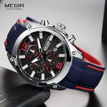 Megir Men's Chronograph Analog Quartz Watch with Date, Luminous Hands,