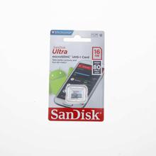 Sandisk Ultra 16GB microSDHC UHS-I Card, Speed Up To 80MB/s (533X)  Model: SDSQUNS-016G-GN3MN Class @10 MemoryCard