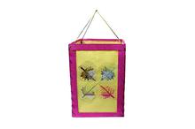 Pink Leaf Patched Lokta Paper Rectangular Lamp Diffuser