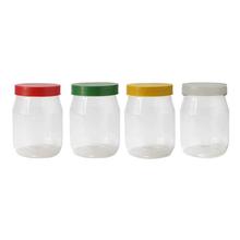 Transparent 5" Spice Plastic Jar-4 Pcs Set