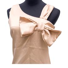 Women Side bow Off Shoulder Tees - Cream