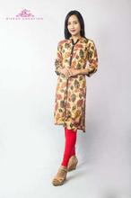 Cream Rayon Floral Printed Kurti With Leggings - BC 905