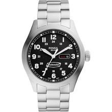 Fossil Silver/Black Stainless Steel Business Watch For Men - FS5976