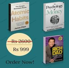 Atomic Habits+The Sychology Of Money + Rich Dad Poor Dad / COMBO